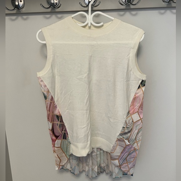 Ted Baker Clariey Sea of Clouds Pleated Back Sleeveless Knit - Picture 2 of 2